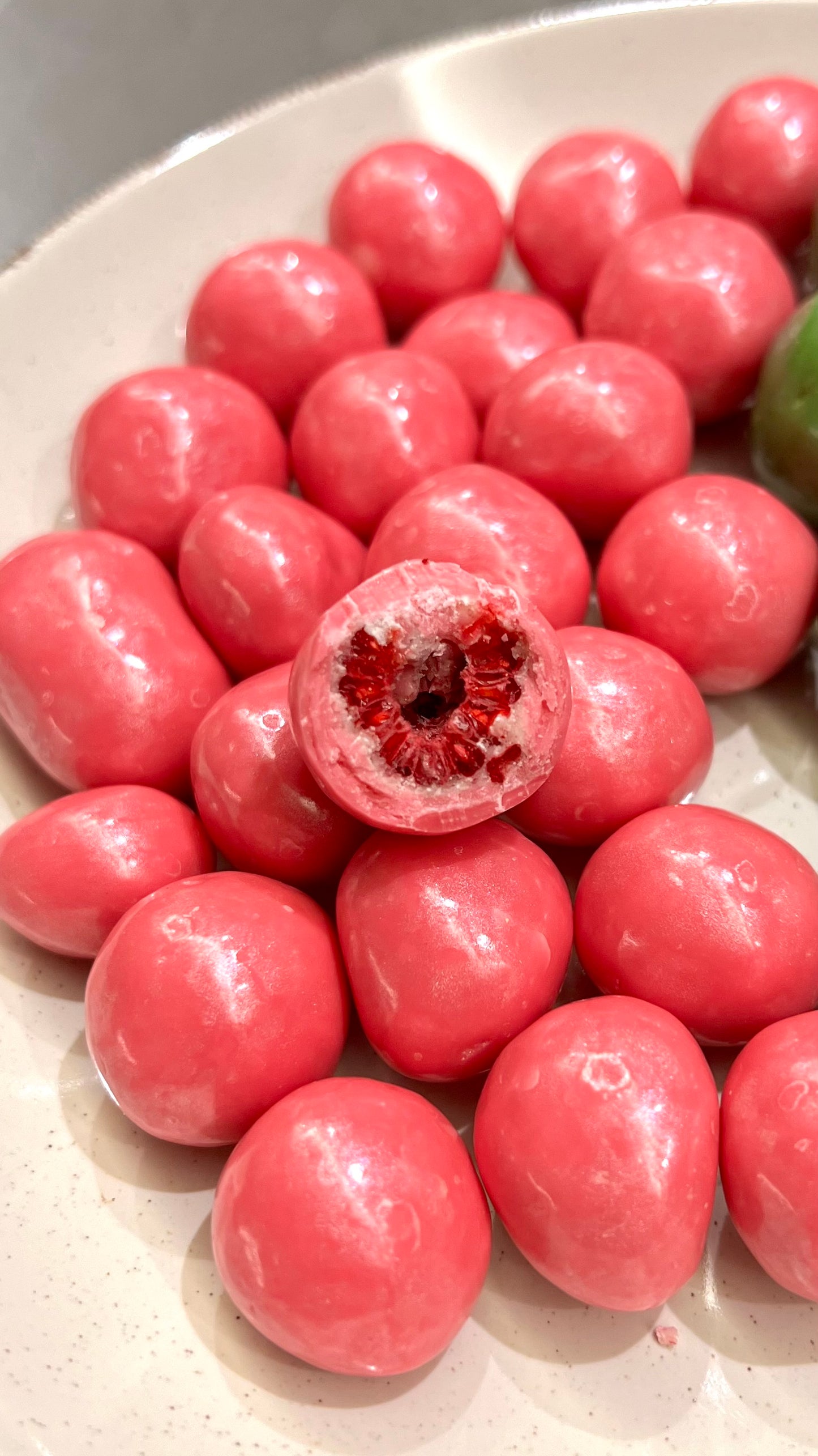 Freeze dried Raspberries dipped in chocolate