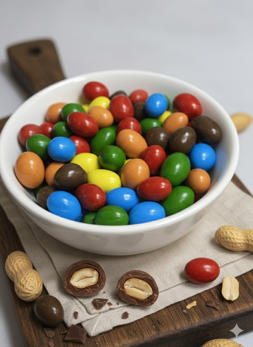 Peanuts dipped in chocolate