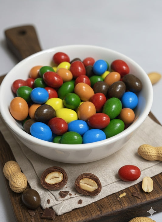Peanuts dipped in chocolate