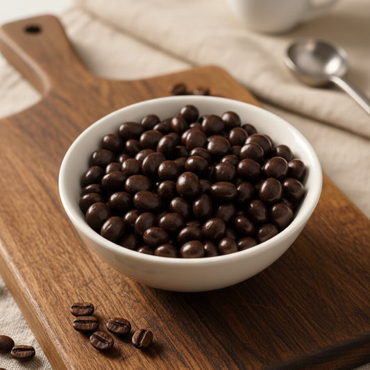 Coffee beans dipped in chocolate